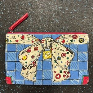 Brighton Blue and Red Cosmetic Bag